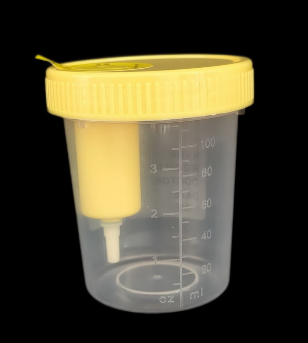 120ml urine container,suction,yellow cap (3)