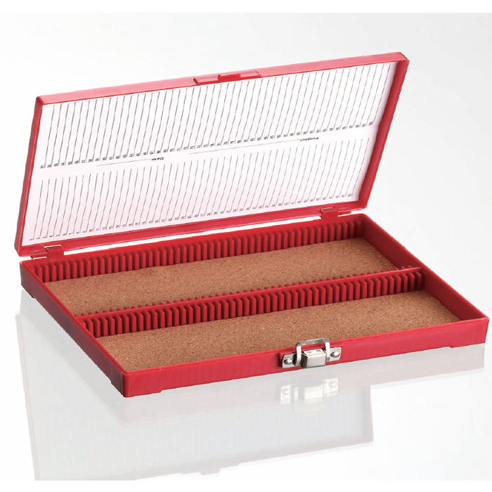 Storage Boxes for Slide Microscope，Hing Pin, 100 Place