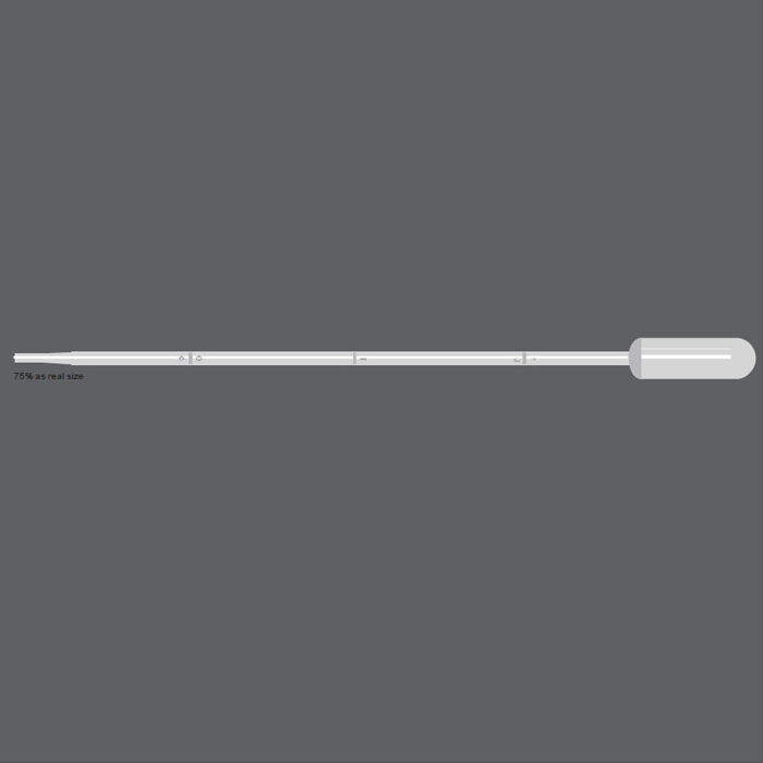 Transfer pipette, 6ml Capacity-Graduated to 1.5ml - Long Stem