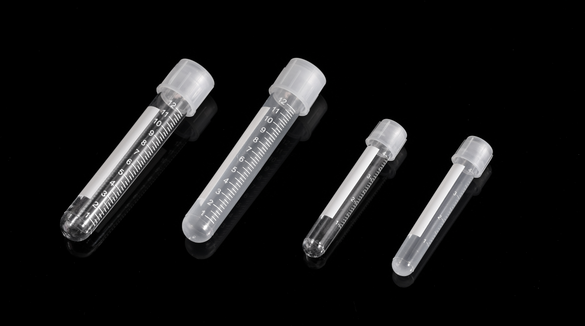 Disposable Culture Tubes, Round Bottom, Rimed,with Dual-position Cap,with Graduation